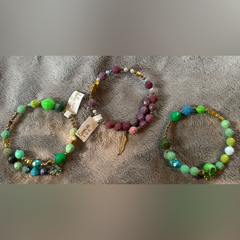 Lorena Espinosa Design Beaded Bracelets- 3 Pack- NWT